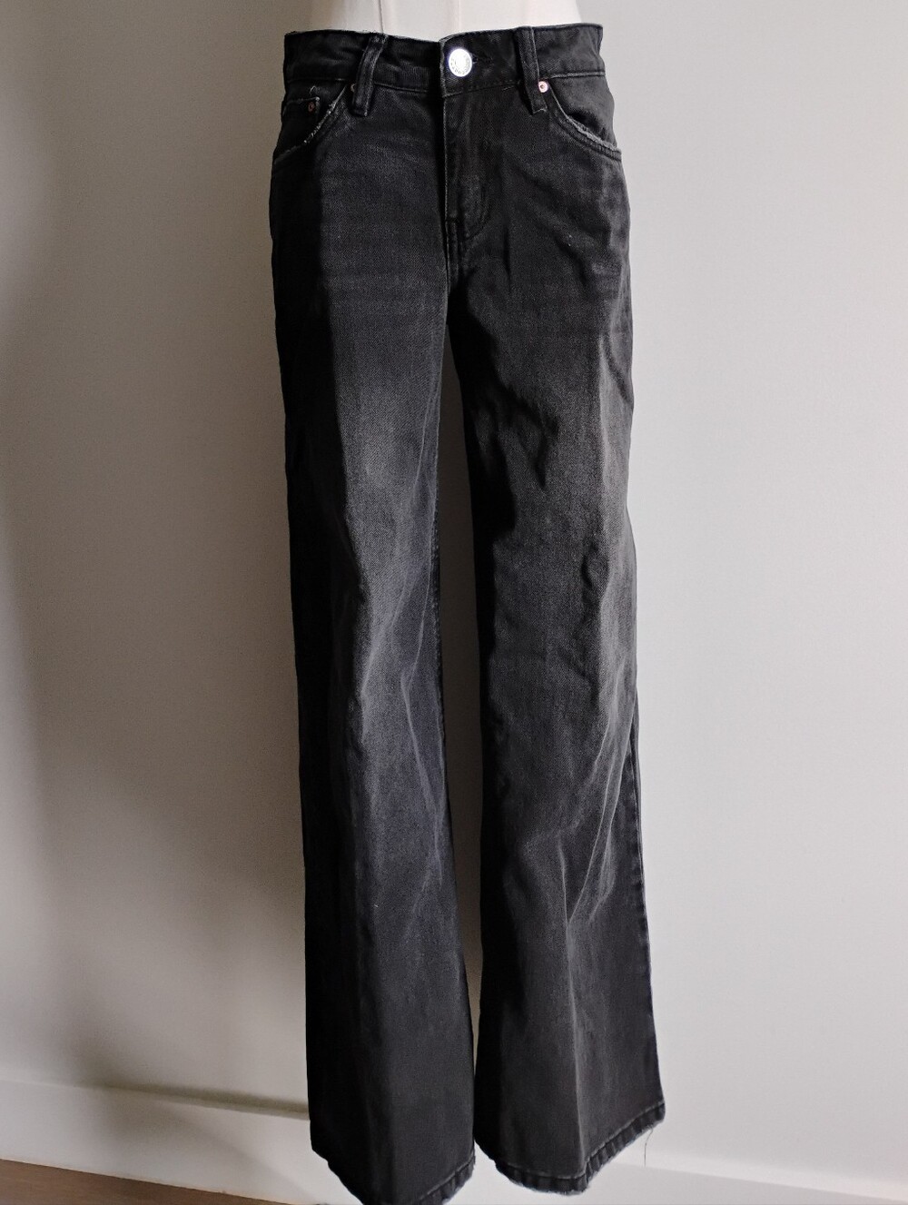 refuge Black Wide-Leg High-Rise Jeans